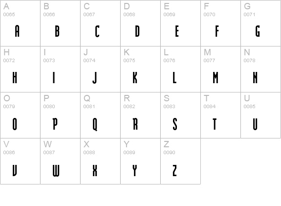 ModularBlack uppercase A-Z preview