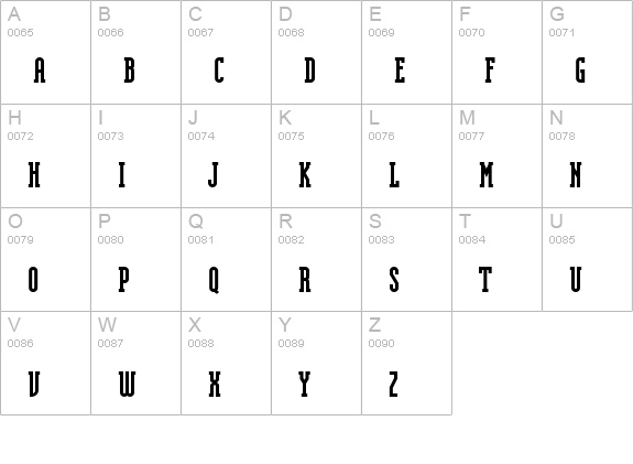 ModulaSerifBlack Regular uppercase A-Z preview