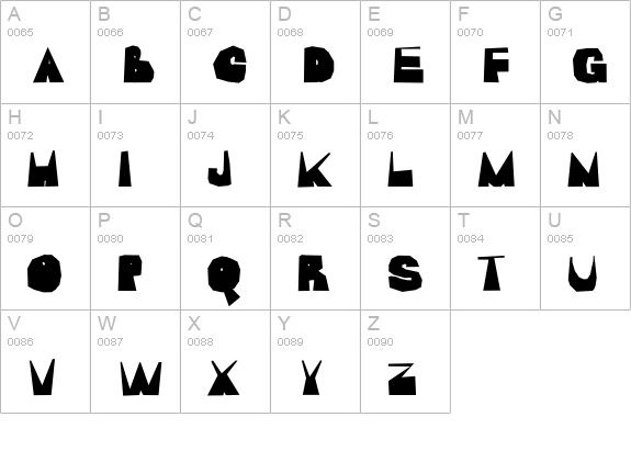 MoFo uppercase A-Z preview