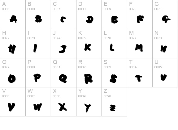 Mogadischu uppercase A-Z preview