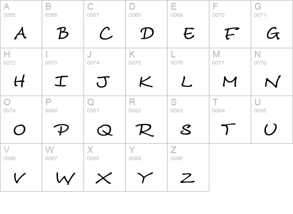Mohawcs Note GD uppercase A-Z preview