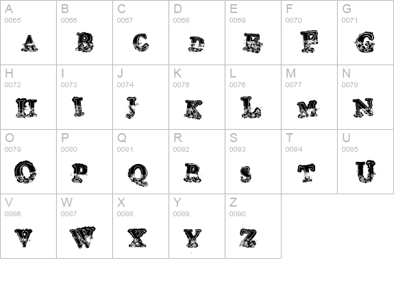 Mohawk uppercase A-Z preview
