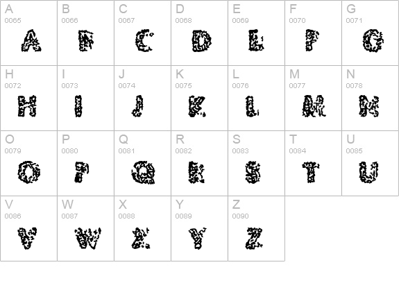 Moldy PillowRegular uppercase A-Z preview