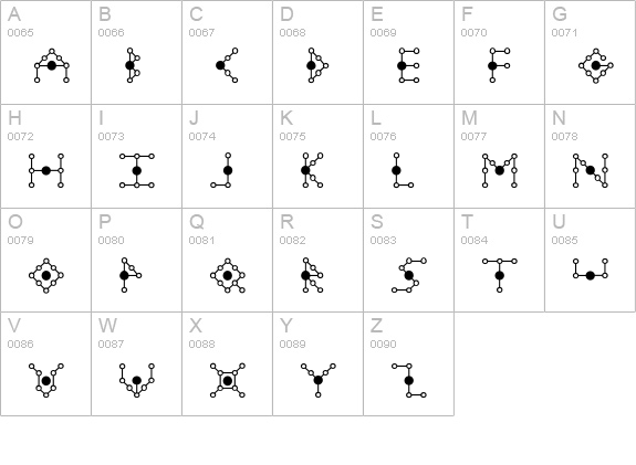 Molecular uppercase A-Z preview