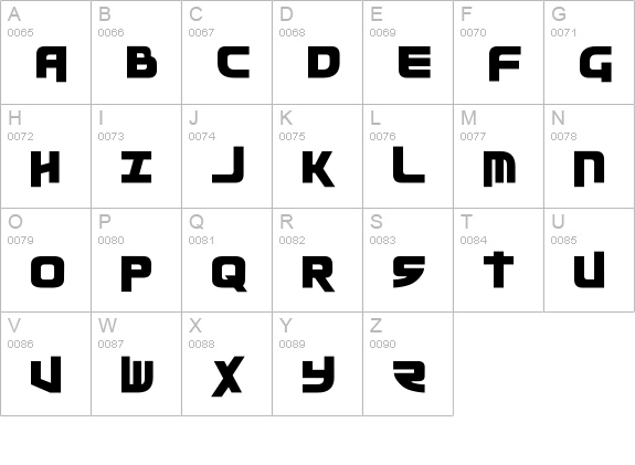 Moltors uppercase A-Z preview