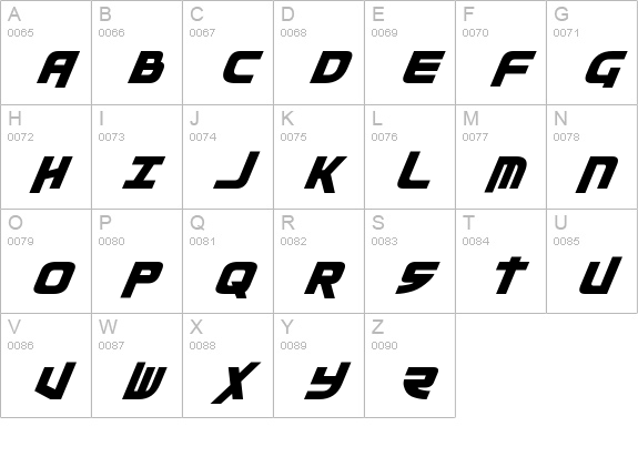 Moltors Italic uppercase A-Z preview
