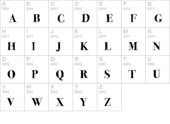 MomsDiner uppercase A-Z preview