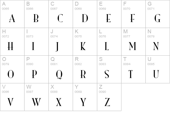 MonaLisaICG-Solid uppercase A-Z preview