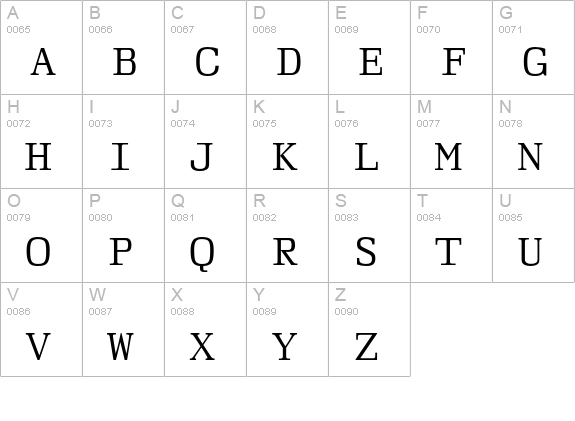 MonantiEF-Regular uppercase A-Z preview