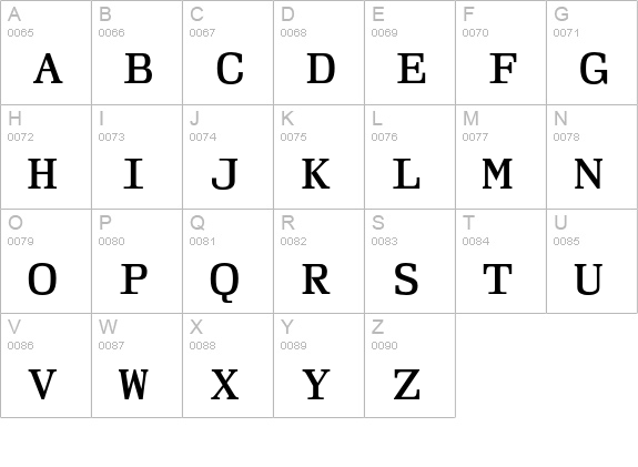 MonantiEF-SemiBold uppercase A-Z preview