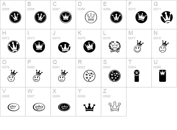 Monarchbats uppercase A-Z preview