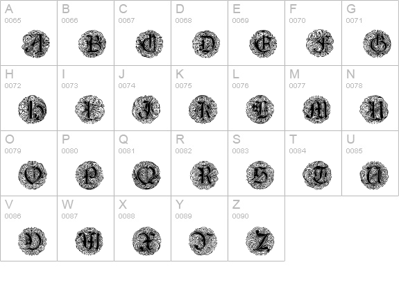 Monarchia uppercase A-Z preview