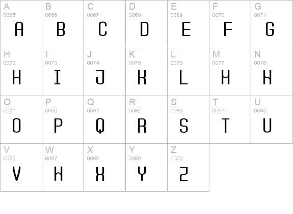 Monday Bold (sRB) uppercase A-Z preview
