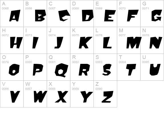 Mondo BoldOblique uppercase A-Z preview
