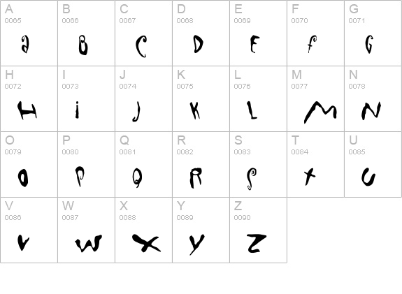 Mondo-Loose uppercase A-Z preview