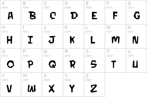 MondoBeyondo BB uppercase A-Z preview