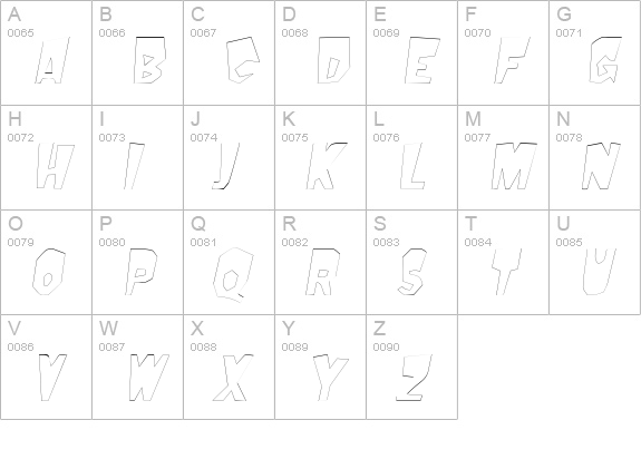 MondoOutline Oblique uppercase A-Z preview
