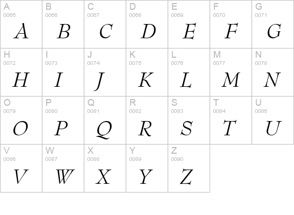 Monitor SSi Italic uppercase A-Z preview