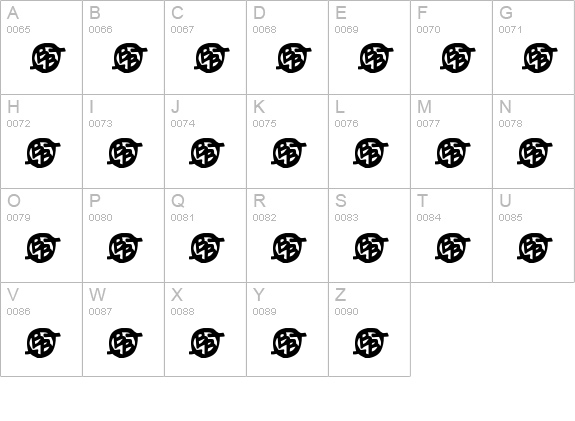 Monkeyboy uppercase A-Z preview