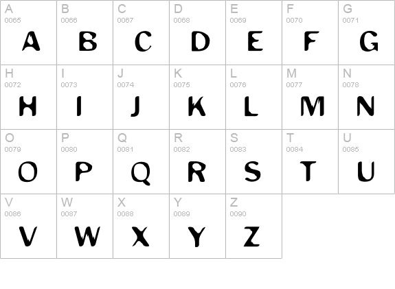 MonkeyCaughtStealing uppercase A-Z preview