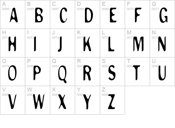 MonkeyCaughtStealing-Elong uppercase A-Z preview