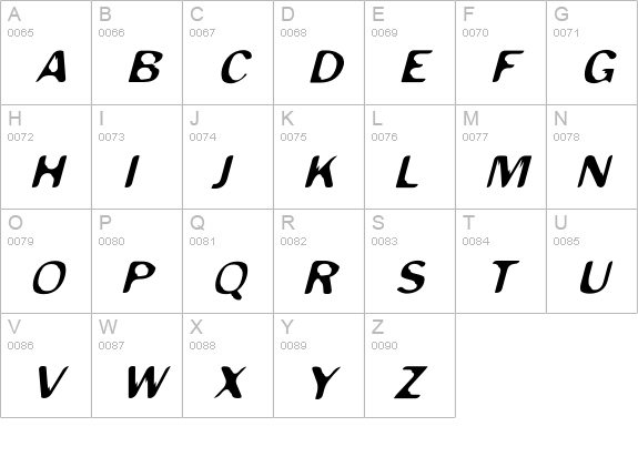 MonkeyCaughtStealing-Oblique uppercase A-Z preview