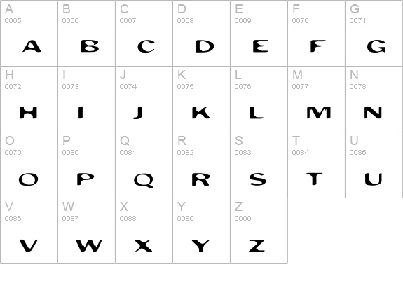MonkeyCaughtStealing-Squat uppercase A-Z preview