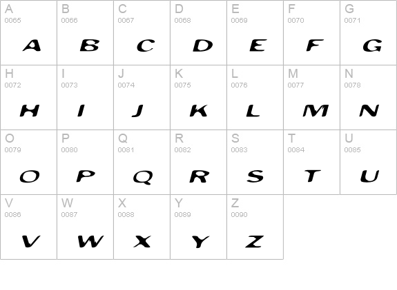 MonkeyCaughtStealing-SquatObliq uppercase A-Z preview