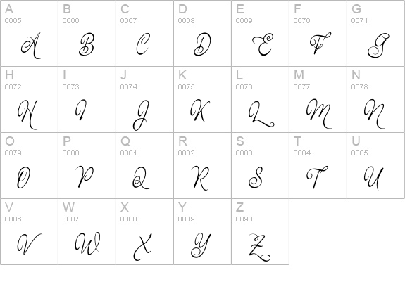 Monkuta uppercase A-Z preview