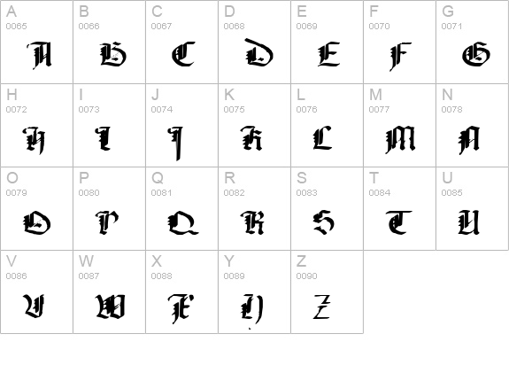 Monky Business uppercase A-Z preview