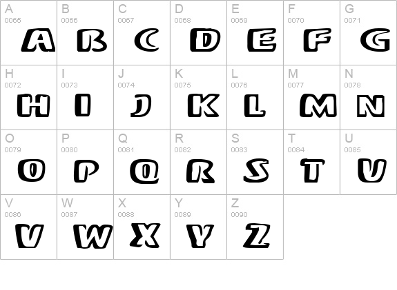 Mono uppercase A-Z preview