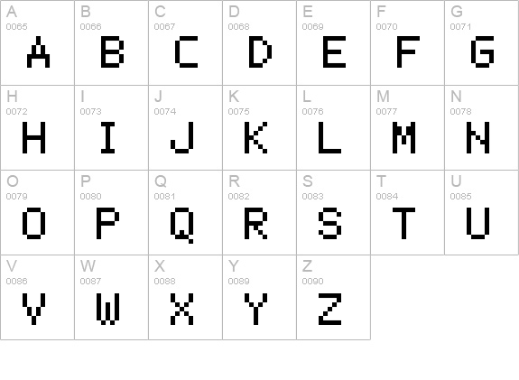 mono 07_56 uppercase A-Z preview