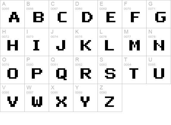 mono 07_66 uppercase A-Z preview