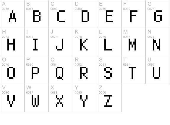 mono 08_55 uppercase A-Z preview