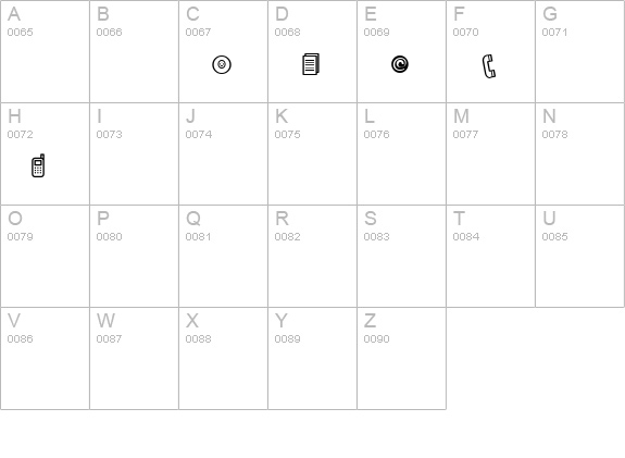 MonoDing uppercase A-Z preview