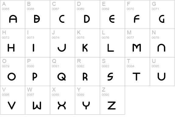 Monoglyceride Bold uppercase A-Z preview