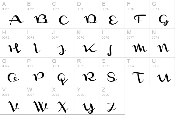 Monoment uppercase A-Z preview