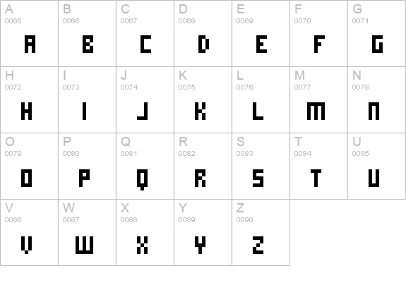 monooge 05_55 uppercase A-Z preview