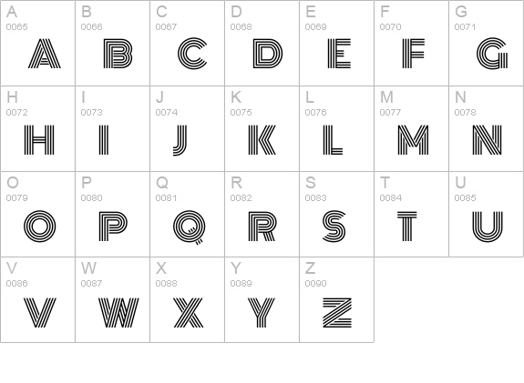 Monoton uppercase A-Z preview