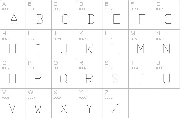 Monotxt uppercase A-Z preview