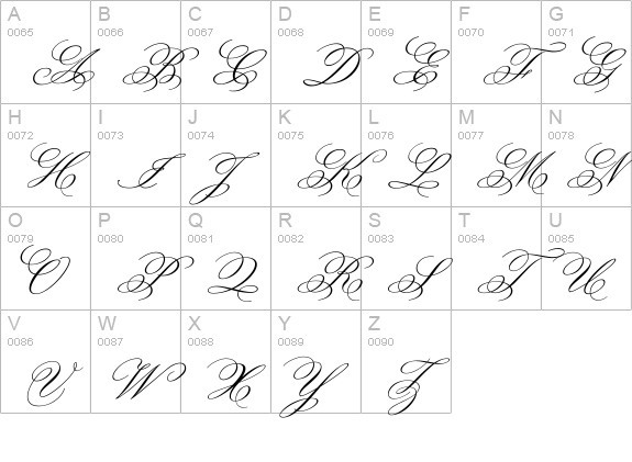 Monsieur La Doulaise Regular uppercase A-Z preview