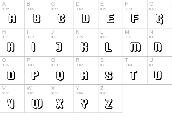 Monster Shadow uppercase A-Z preview