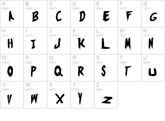 Monsters Attack! uppercase A-Z preview