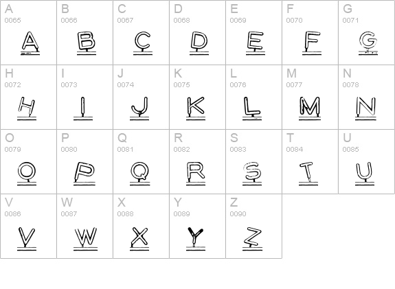MontaplexOutline uppercase A-Z preview