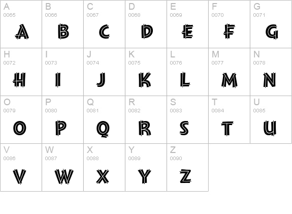 Montara Bold Initials uppercase A-Z preview