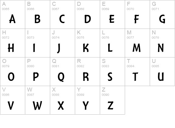 Montara Gothic uppercase A-Z preview