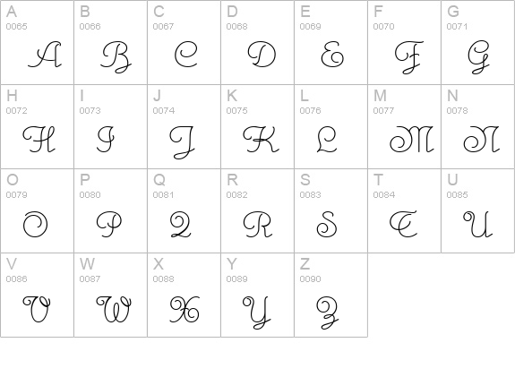 MonteCarloScriptNF uppercase A-Z preview