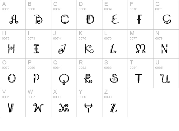 MonterreyEF uppercase A-Z preview