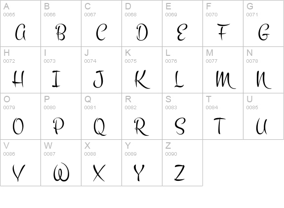 Montez uppercase A-Z preview