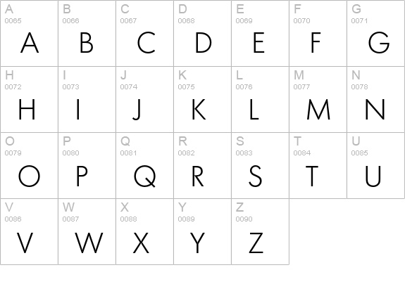 Montreal-Light uppercase A-Z preview